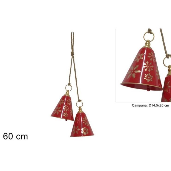 APPENDINO 2 CAMPANE METALLO ROSSO